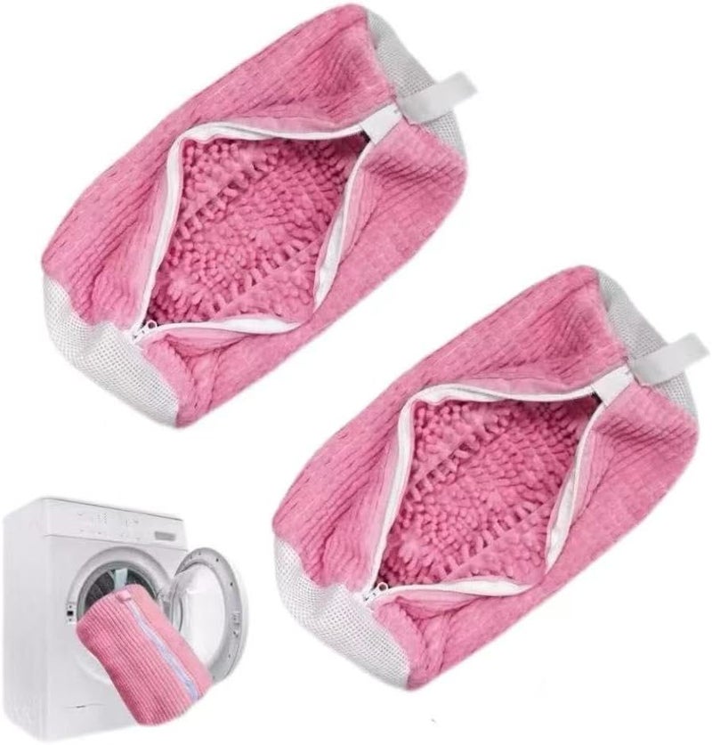 Fachoige Laundry Shoe Bags for Washing Machine, 2Pcs Shoe Washing Machine Bag Shoe Laundry Bag for Washer and Dryer (Pink-2Pcs) - Image 1